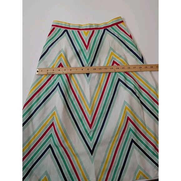 Vintage 70s Striped Skirt Blazer Suit White Size 12 - Picture 16 of 16